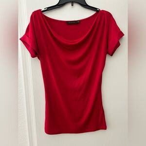 The Limited Ruby Red Short Sleeve Blouse Top